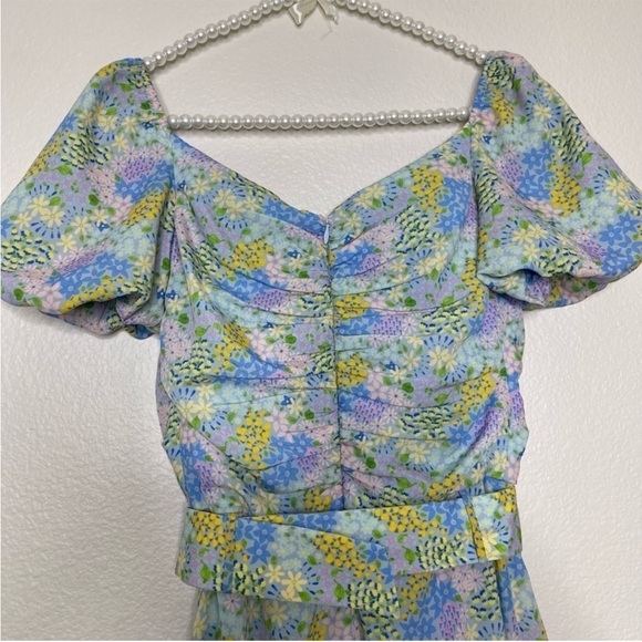 💕PALOMA BLUE💕 Evie Gathered Floral-Print Crepe Midi Dress - Picture 5 of 8